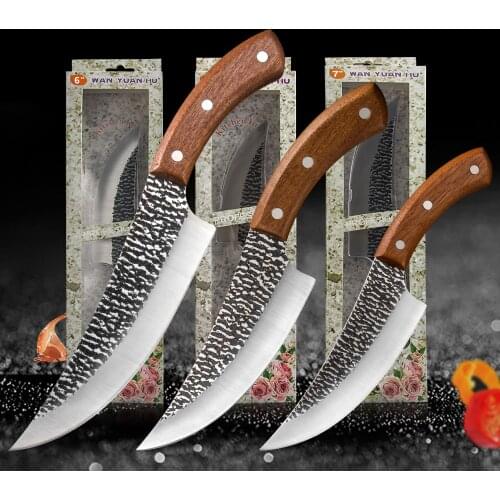 5" 6" 7" Inch Forged Sliced Boning Kitchen Knife Full Tang Handmade Survival Camping Serbian Hunting Chef Knife Gift Box