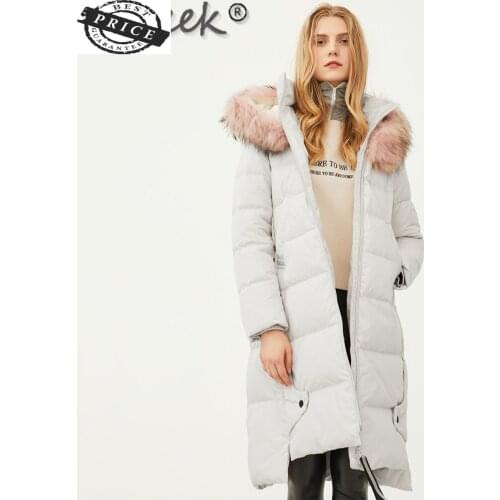 Quality Long High Women Jackets Raccoon Fur Collar Hooded Womens Down Jacket Female Winter Parkas Femmes Manteaux 123