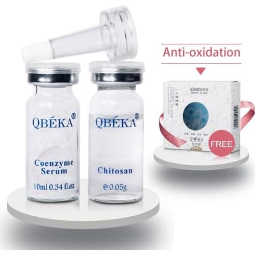 2 in 1 Anti Wrinkle Serum Kit Anti-aging Wrinkles Removal Chitosan Polypeptide Silk Acne+Blueberry Handmade Essential Oil Soap
