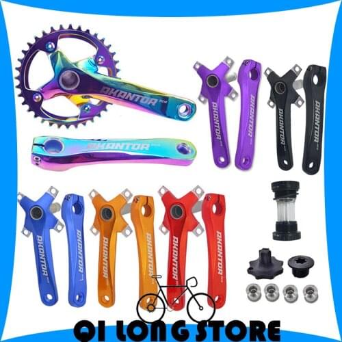 AKANTOR MTB Road Bicycle Crank 104BCD 170mm Bike Crank Set Ultralight Crank Tooth Disk Axis Bicycle Accessories Sprocket Parts