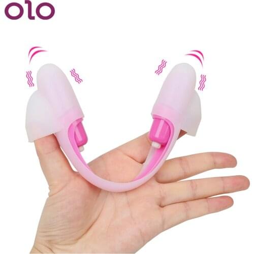 OLO Finger Vibrator Vagina Stimulation Silicone G-spot Clitoral Massager Sex Toys for Women Female Masturbation Sex Products