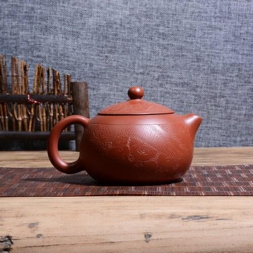 Authentic Yixing famous handmade purple clay teapot Kung Fu Zisha teapot Dahongpao Xi shi teapot special package silver