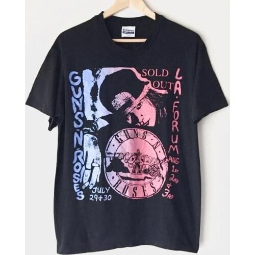 RaRe 1991 Guns N Roses Vintage Los Angeles Forum Tour Bootleg tee shirt 90s