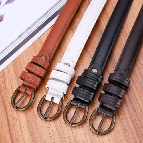 2020 New Womens Belt Thin Fashion All-match Pants Belt Trend Korean Retro Pin Buckle Decorative Belt Women