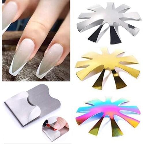 1Pcs Easy French Line Edge Nail Tool Cutter Nail Stencil Edge Trimmer Nail Art Manicure Styling Tool Set