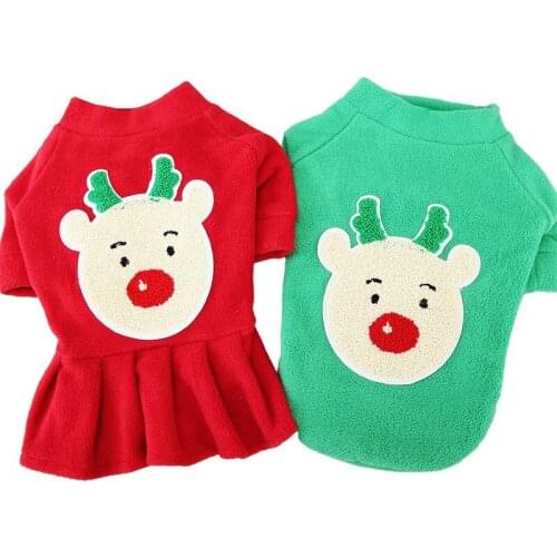 Christmas Dog Clothes Winter Cat Puppy Costume Couple Pet Clothing Dress Hoodies Yorkshire Pomeranian Bichon Poodle Coat Outfit