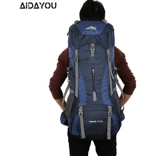 New 75L Outdoor Backpack Camping Climbing Bag Waterproof Mountaineering Hiking Backpacks Sports Bag Traveling Backpack bag113b