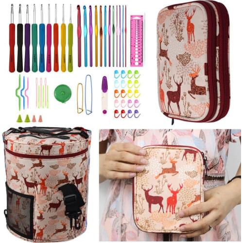 Knitting Yarn Bag Crochet Hook Set For Crochet Hook And Knitting Needles DIY Craft Empty Yarn Storage Bag Sewing Tools For Mom