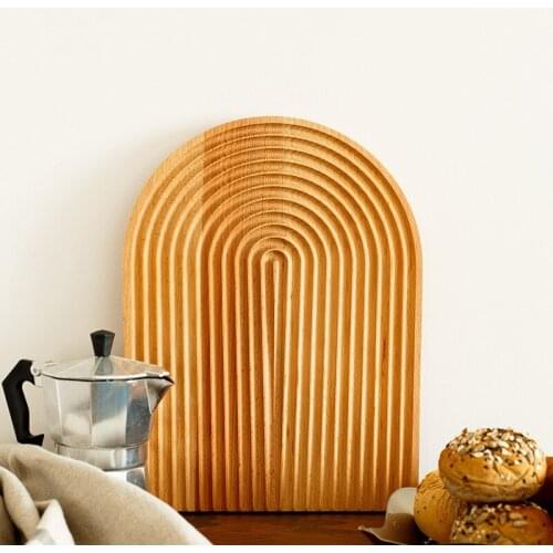 Japanese Beech Wood Swirl Chopping Block Bread Dessert Tray Pizza Sushi Board Non-slip Cutting Board Kitchen Tool Home Decor