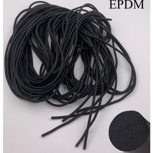1.5mm 2mm 3mm 4mm 5mm 6mm OD Outside Diameter EPDM Rubber Door Car Damper Sponge Rope Round O Ring Solid Foaming Sealing Strip