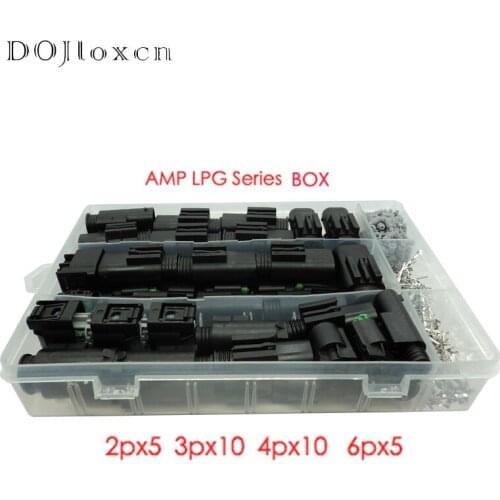1/2 Box 220 Pcs 2 3 4 6 Pin AMP LPG 0.6 MM Series Automotive Converter Harness Connector Wiring Socket Plug For VW AUDI BMW