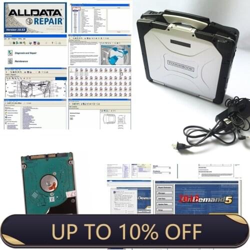 2021 ALLDATA 10.53 mit//chell OD5 laptop CF-30 Toughbook cf30 cf 30 latest A+++auto repair software 1TB hdd ready to use pc