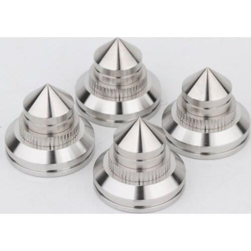 4Setx 28mm Stainless Steel Speaker Spike Pads Speaker Shock Base Pad Isolation Stand Feet Cone Base Mats Floor Disc Amp HiFi