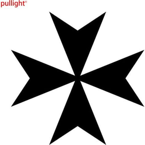 9.5*9.5CM For Maltese Cross Fashion Car Sticker Cartoon Motorcycle Vinyl Decals