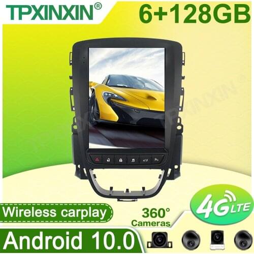Android 10.0 6+128G 360 camera For Opel Vauxhall Holden Astra J 2010-2013 Android Car Audio Stereo Radio Recorder GPS Head Unit