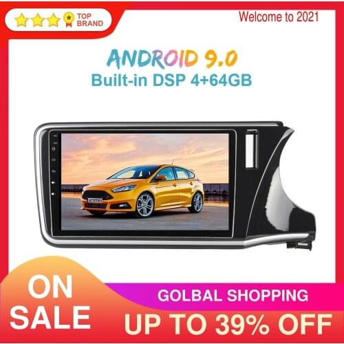 Android 9 4GB PX6/PX5 Car GPS Navigation For Honda City 2014-2019 Auto Radio Head Unit Multimedia Player Recorder No DVD Player