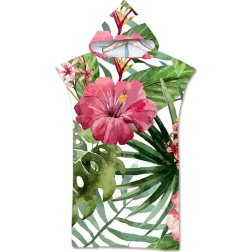 New Printed Microfiber Hoodied Bath Towels sand free Portable Beach Towel Swim Beach Surf Poncho Sport Towels