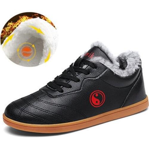 Martial Arts Shoes Winter Unisex Adult Exercise Chinese Traditional Old Beijing Tai Chi Kung Fu Team Performance Match Men Women