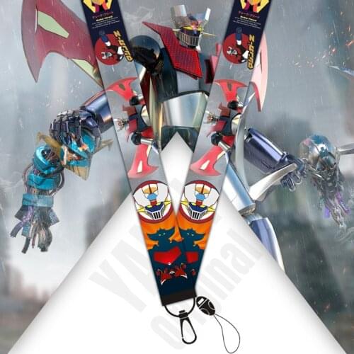 Keychain Mazinger Z Mobile Phone Lanyard Wristband Anime Ribbon Pendant Detachable Lanyard
