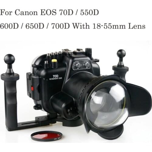130FT/40M Underwater Depth Diving Case For Canon 550D 600D 650D 700D 18-55mm Lens Waterproof Camera Housing Cover Box