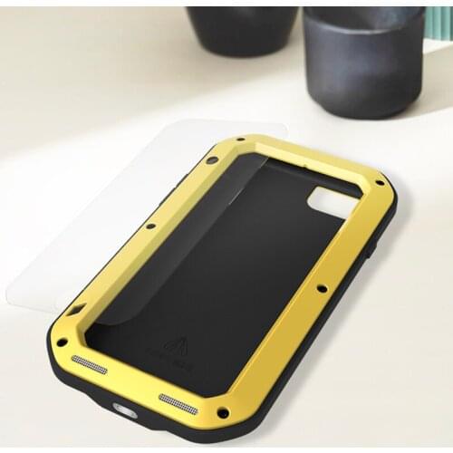 Phone Case For IPhone SE 2020 Luxury Doom Armor Duty Shockproof Metal Aluminum Phone Cover For IPhone 7 8