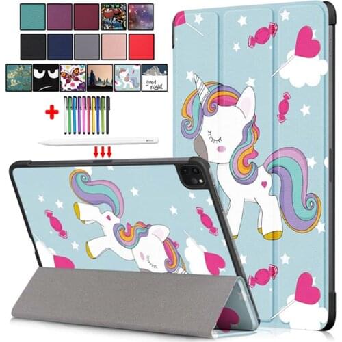 Kawaii Unicorn Cat Tablet For IPad Pro 11 Case 2021 A2301 A2459 A2460 Fold Skin PC Back Funda For IPad Pro 11 2020 2018 Cover
