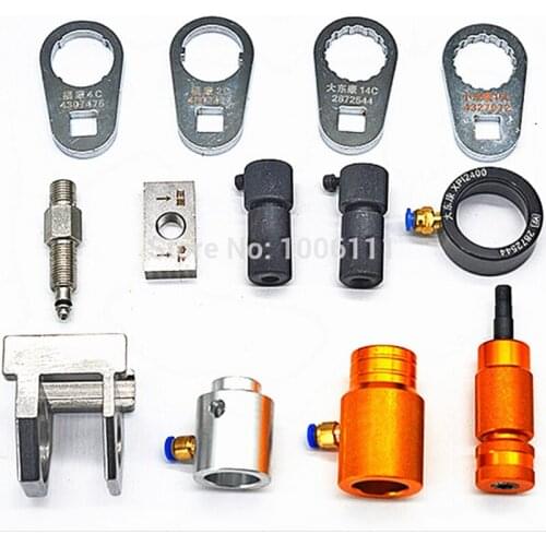 FOR CUMMINS Diesel Common Rail Injector Oil Return Clamp Disassemble Measuring Test Tools Sets