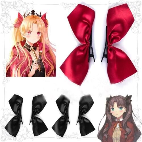 Fate Grand Order Tohsaka Rin Ereshkigal Cosplay Headwear Headpiece Red Black Hair Pin Hair Clip Halloween Costume Accessories