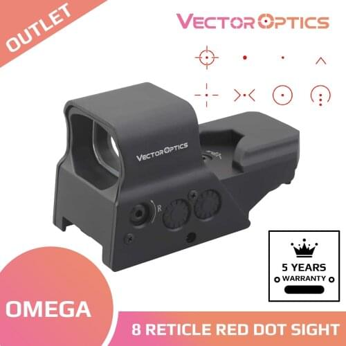 Vector Optics 8 Reticle Red Dot Sight For Hunting Omega Reflex Scope Collimator Optical Sight