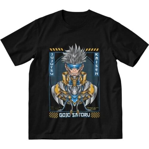 Jujutsu Kaisen T Shirt Men Short Sleeve 100% Cotton T-shirt Anime Manga Mecha Gojo Satoru Tees Top Novelty Tshirts Gift