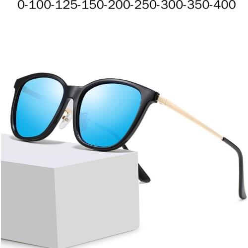 2020 new Retro square Sunglasses Men Polarized Metal Blue Myopia Lens Prescription Sun Glasses Women 0 -1.0 -1.75 To -6.0 FML