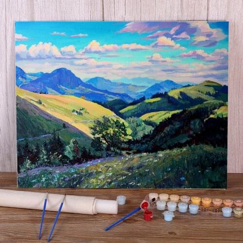 Landscape Passover Painting By Numbers Kit Oil Paints 40*50 Canvas Pictures Wall Decoration Adults Drawing