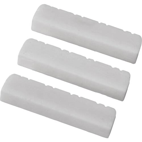 Pack of 3 White Mandolin Bone Slotted Nut for 8 String Mandolin Musical Instrument Parts