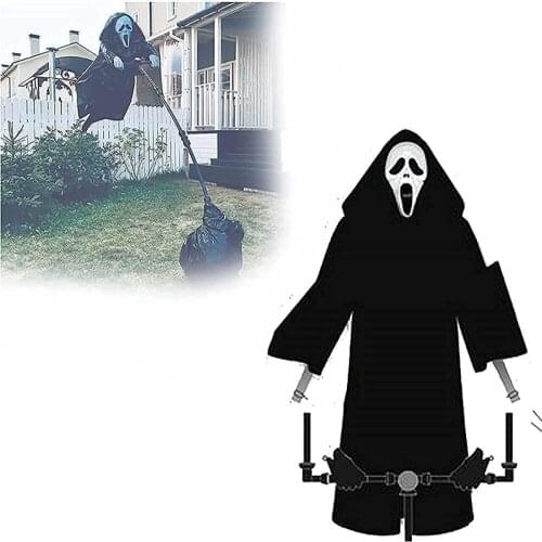 New Creative Terror Scream ScareCrow Halloween Outdoor Decoration Ghostface Scarecrow Hanging Scary Scream Ghost Ghostface
