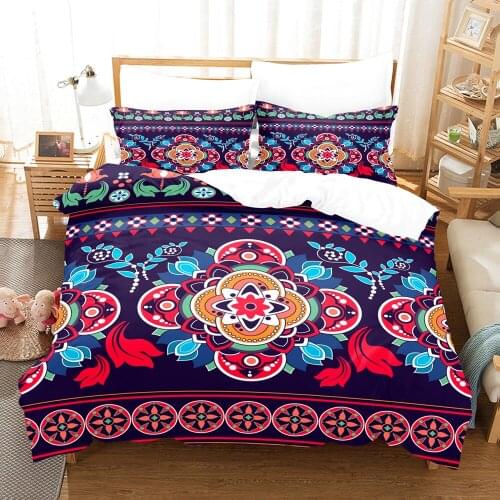 New Boho Dekbedovertrek 240x220 North America High Quality Luxury Bohemian Bedding Comforter Set Chinese Duvet Cover Double Size