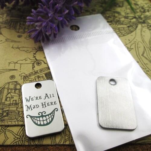 20pcs--"we're all mad here"stainless steel charms more style for choosing DIY Charms pendants for necklace