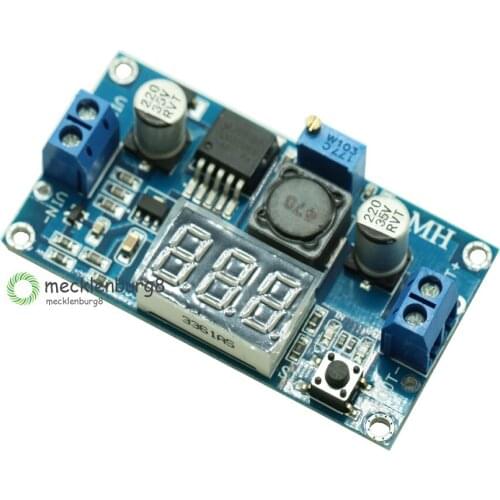 LM2596 DC Buck Step Down Power Converter Module DC/DC 4.0~40V to 1.25-37V 2A Adjustable Voltage Regulator With LED Voltmeter