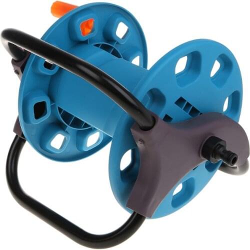 M4YC Portable Garden Water Hose Reel Cart Storage Rack Holder Winding Waterpipe Bracket Shaking Tools