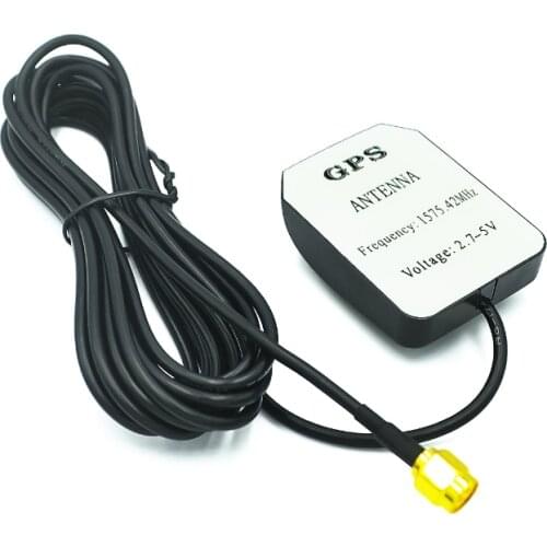 Right Angle SMA Male Plug GPS Active Antenna Aerial Connector Cable for Car Dash DVD Head Unit Stereos