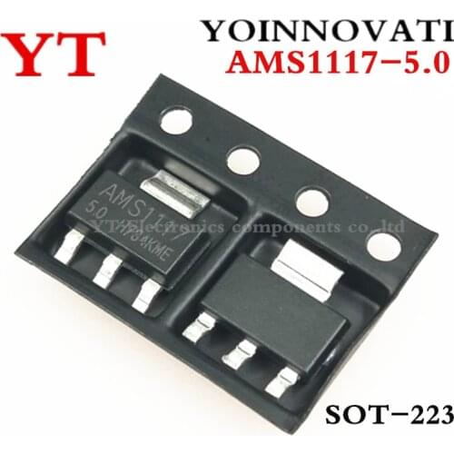 100PCS AMS1117-5.0 AMS1117-5.0V , AMS1117 1117 5V 1A SOT223 Voltage Regulator
