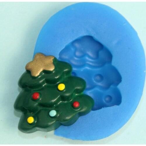 Christmas tree Shaped Silicone Mold Cake Decoration Fondant cookies tools 3D Silicone Mould Gumpaste Candy Chocolate Mold