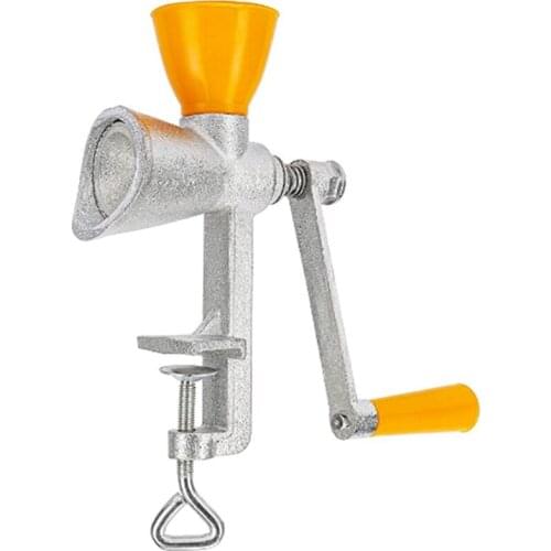 Cast Iron Hand Grinder Manual Poppy Seed Mill Spice Grinder Small Grain Mill with Plastic Hopper