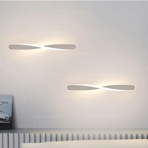 Nordic creative LED wall lamp white modern wall lamp in bathroom bedroom hallway corridor interior home lighting for hotel stair