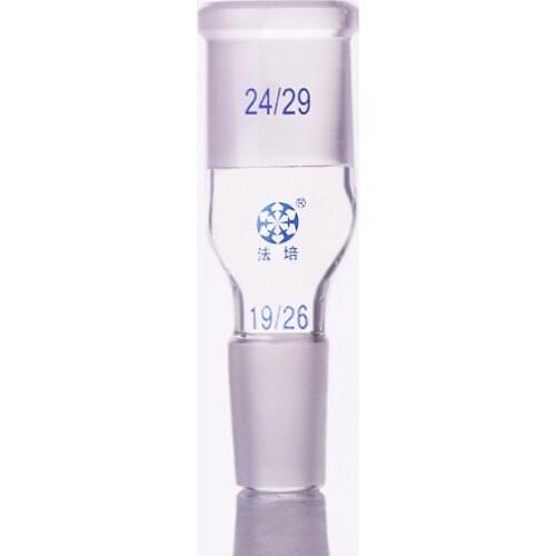 Borosilicate Glass Joint,Female 24/29,Male 19/26,Glass reducing Adapter,B type connector