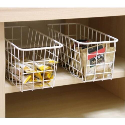 Nordic Style Iron Storage Basket Kitchen Storage Basket Saves Space Durable And Sturdy Storage Basket Kitchen Storage Supplies