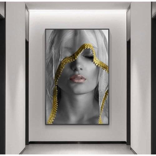Woman Cover Face Canvas Art Posters Woman Spiritual Warfare Canvas Paintings on the Wall Art Pictures For Living Room Cuadros