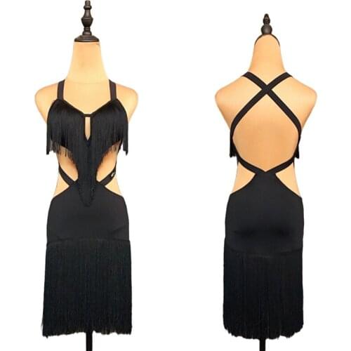 Sexy Summer Dress Fringe Latin Dance Dresses Women Designer Clothes Stage Costume Samba Dancewear Salsa Dancing Outfit JL2682