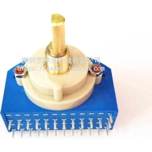 1 Piece Copper Shaft Band Switch Fan-Shaped Multiplex Switch 2 Knife 12 Gear Double Knife Gear Switch Power Amplifier Dimming