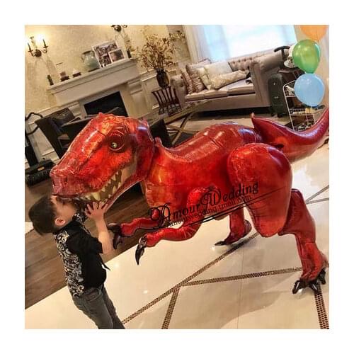 1pcs Tyrannosaurus raptors triceratops Jurassic dinosaur big size balloons boy' birthday party decor baby shower helium globos