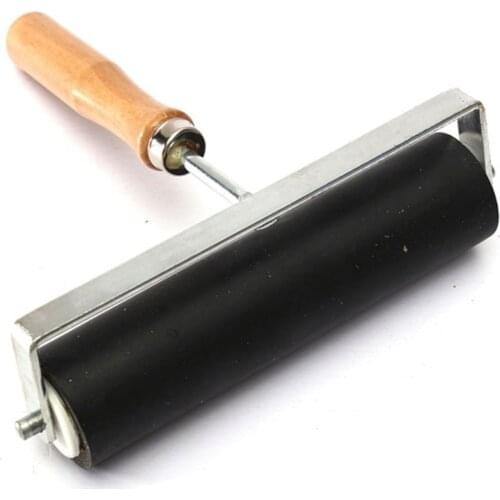 Heavy Duty Hard Rubber Roller Printing Ink Lino Artists Art Craft Paint Decorating Tool Paint Tool Sets 1Pc 15cm